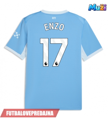 Lacne Muži Futbalové dres Manchester City Enzo Fernandez #17 2026-27 Krátky Rukáv - Domáci